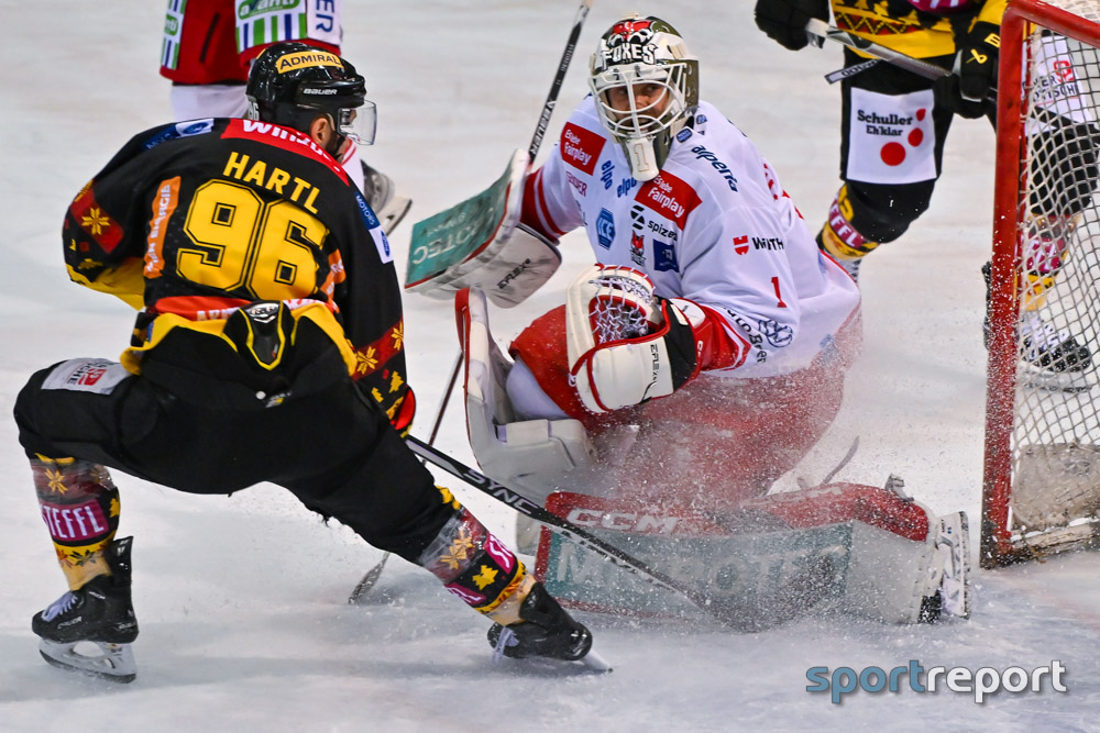 HCB Südtirol: Goalie Sam Harvey bleibt zwischen den Pfosten - Bild © Sportreport Sam Harvey, HCB Südtirol