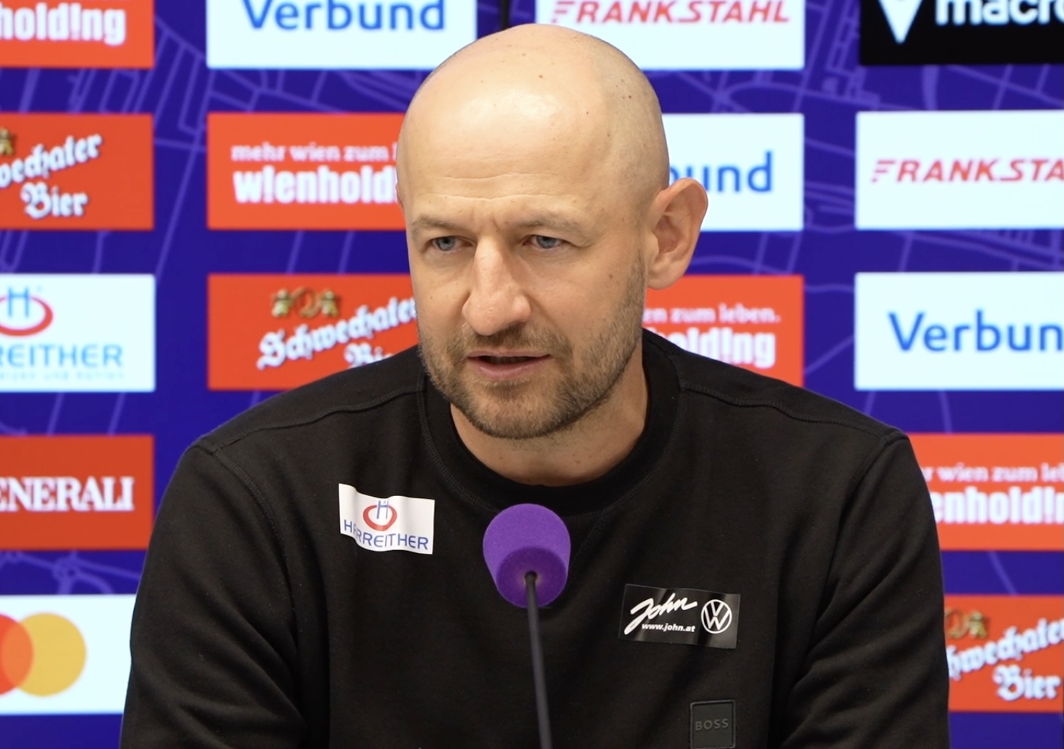 Pressekonferenz von Stephan Helm nach FK Austria Wien – LASK im Generali Arena
