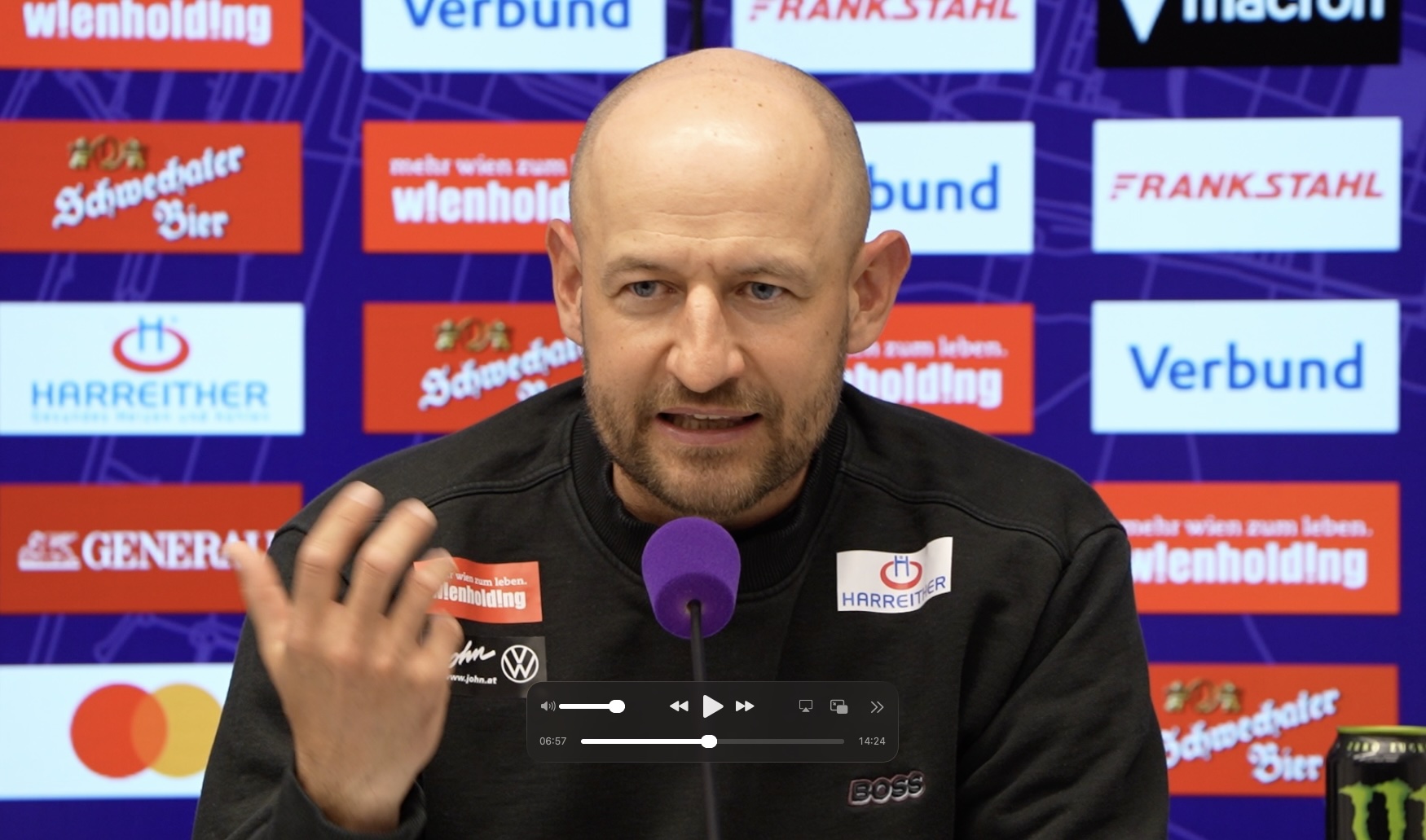Pressekonferenz von Stephan Helm nach FK Austria Wien – FC Red Bull Salzburg im Generali Arena