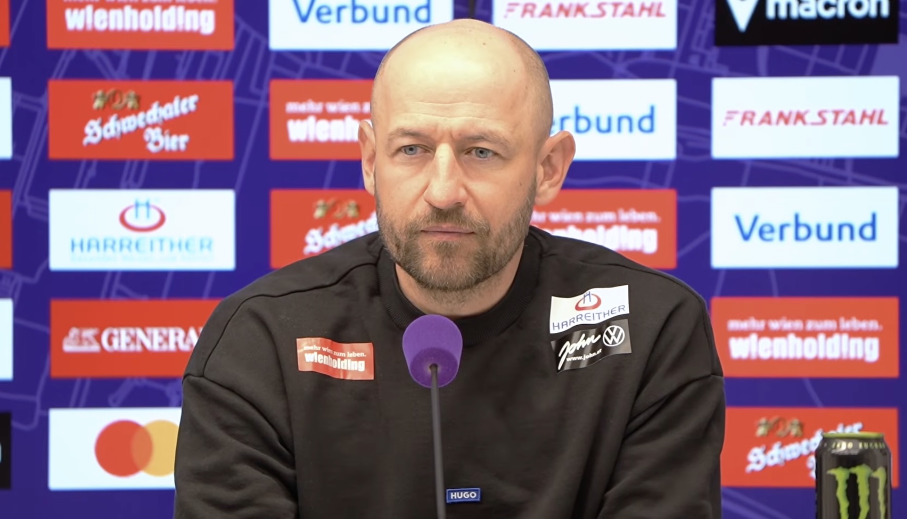 Pressekonferenz von Stephan Helm nach FK Austria Wien – SK Rapid im Generali Arena
