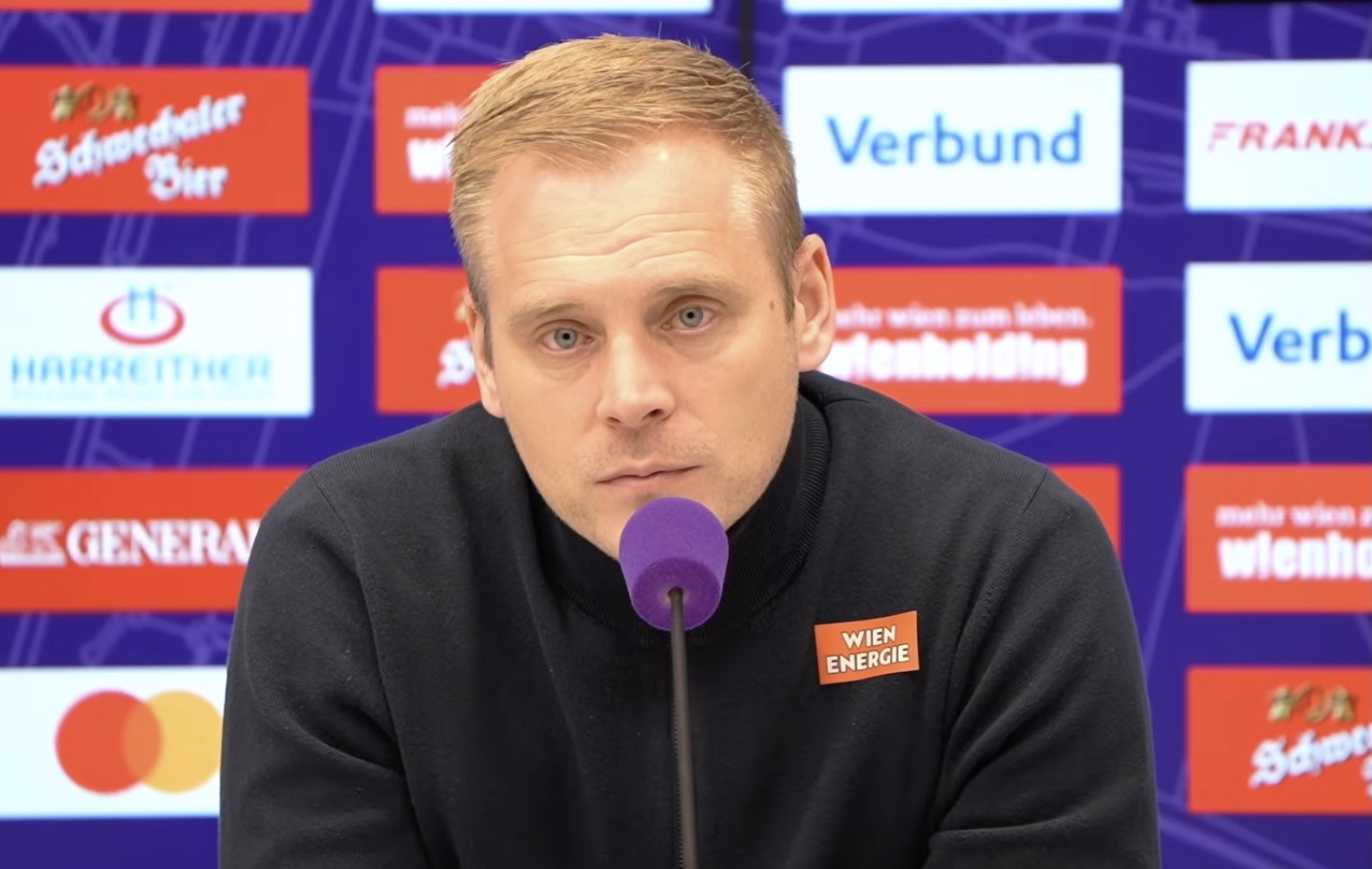 Pressekonferenz von Johannes Hoff Thorup nach FK Austria Wien – SK Rapid In der Generali Arena 
