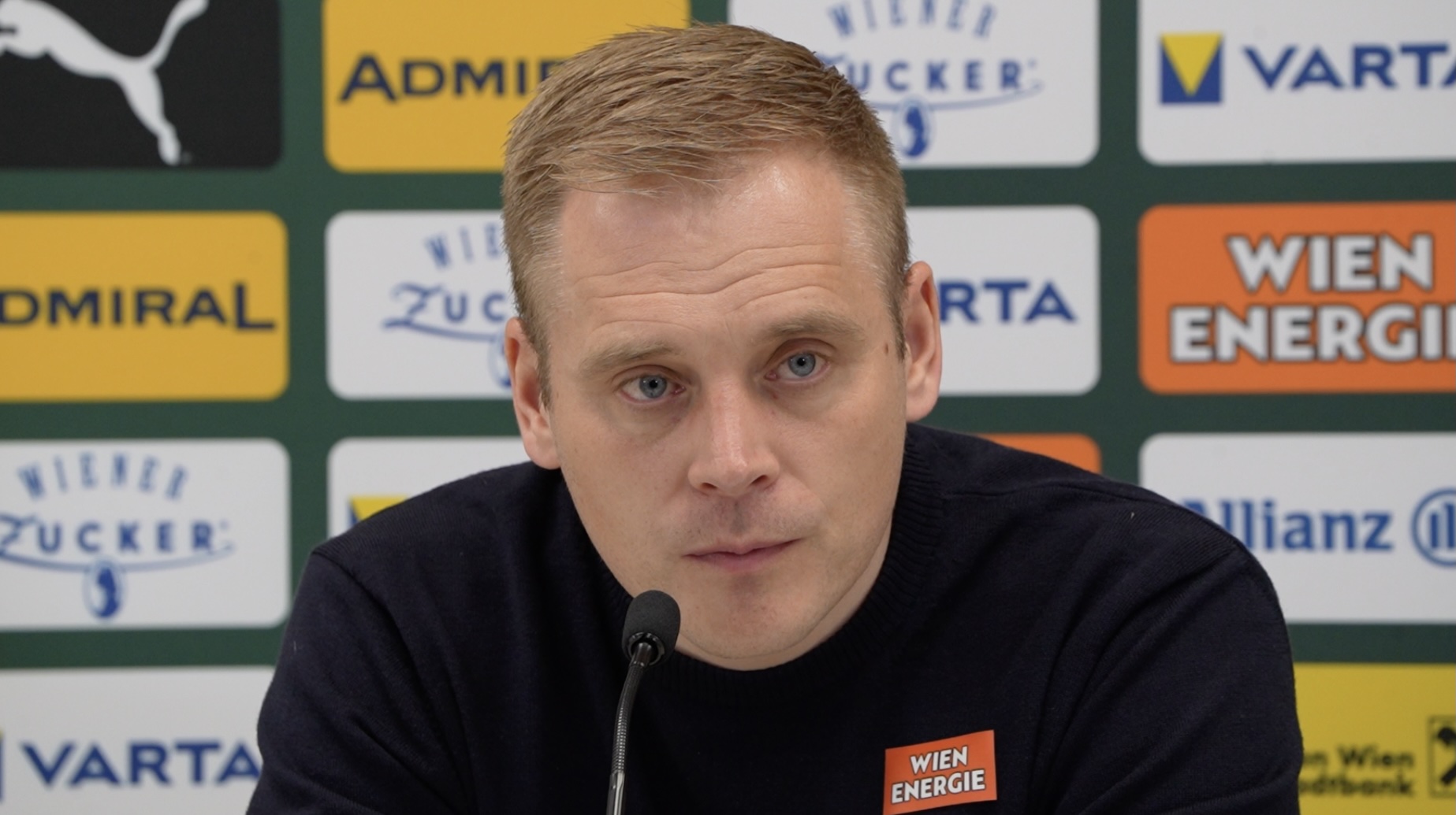 Pressekonferenz von Johannes Hoff Thorup nach SK Rapid – SK Sturm Graz im Allianz Stadion